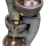 43.7"H-5-Tier Outdoor Water Fountain with LED Lights