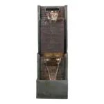 39.3"H-Modern Garden Outdoor Fountain with LED Lights