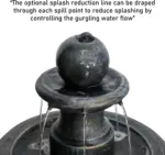 3-Tiered Outdoor Antique Black Garden Fountain-45.2"H
