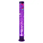 Acrylic Bubble Light with Simulated Fish and 8 Color Changing Light Effects-41“H